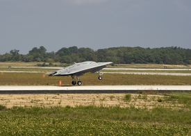 X-47B UCAS Makes First Flight from Pax River (thumbnail)
