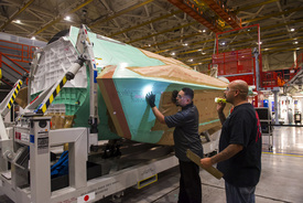 AX-5 Center Fuselage - Preparation for Delivery