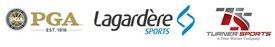 The PGA of America, Lagardere Sports and Turner Sports logos